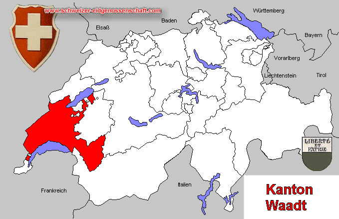 Kanton Waadt, Karte 1914