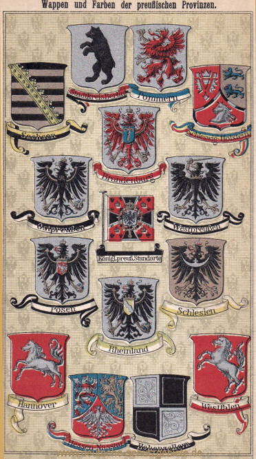 Wappen und Farben der preußischen Provinzen