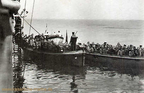 S.M.S. Breslau, Ausschiffung des Landungskorps, 1912