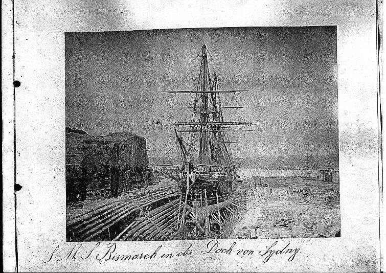 S.M.S. Bismarck in der Dock von Sydney