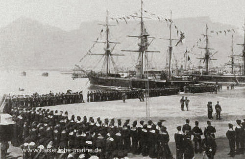 Kreuzergeschwader S.M.S. Bismarck, S.M.S. Carola, S.M.S. Sophie, S.M.S. Olga in Kapstadt 1888