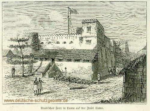 Witu-Land, Arabisches Fort in Lamu auf der Insel Lamu