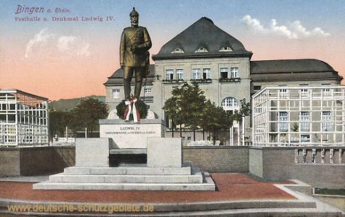 Bingen, Festhalle und Denkmal Ludwig IV.