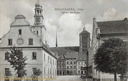 Braunsberg, Rathaus und Kirche
