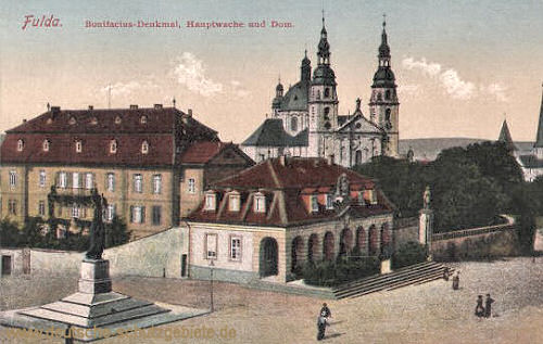 Fulda, Bonifacius-Denkmal, Hauptwache und Dom
