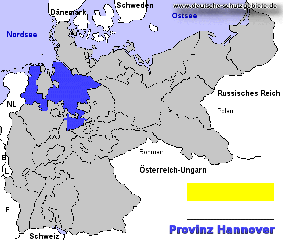 Provinz Hannover, Lage im Deutschen Reich