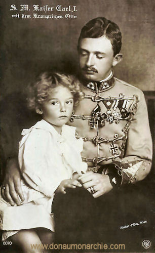 S. M. Kaiser Carl I. mit dem Kronprinzen Otto