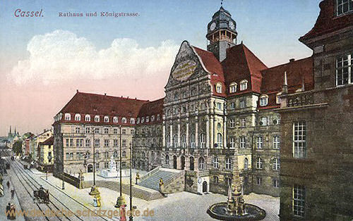 Kassel, Rathaus und Königsstraße