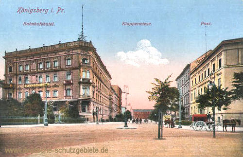 Königsberg i. Pr., Bahnhofshotel, Klapperwiese, Post