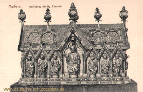 Marburg a. d. Lahn, Sarkophag der Heiligen Elisabeth von Thüringen