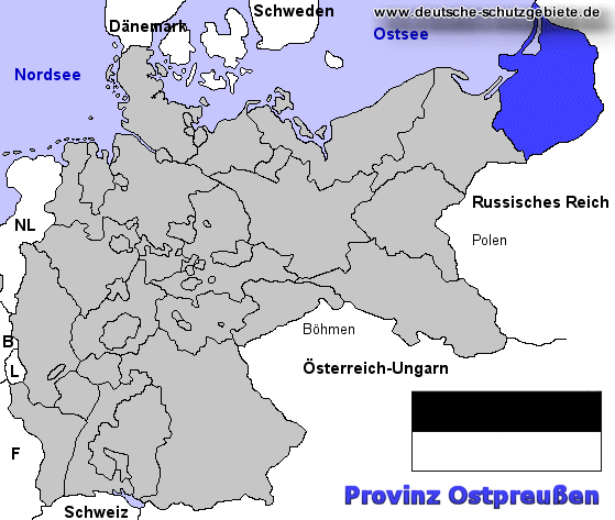 Ostpreußen, Lage im Deutschen Reich