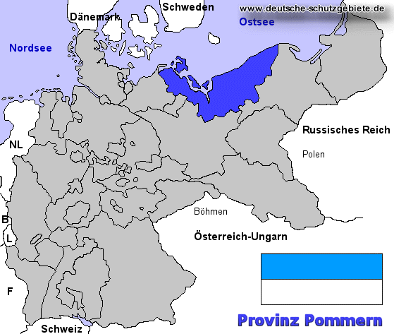 Pommern, Lage im Deutschen Reich
