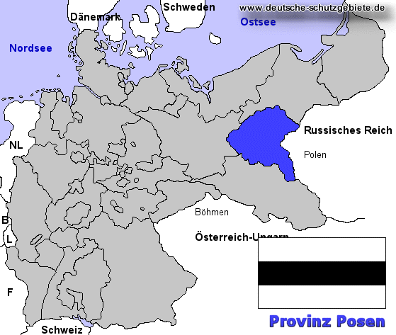 Provinz Posen, Lage im Deutschen Reich