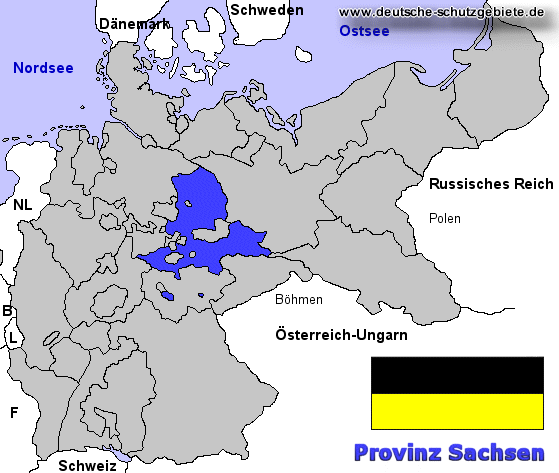 Provinz Sachsen, Lage im Deutschen Reich