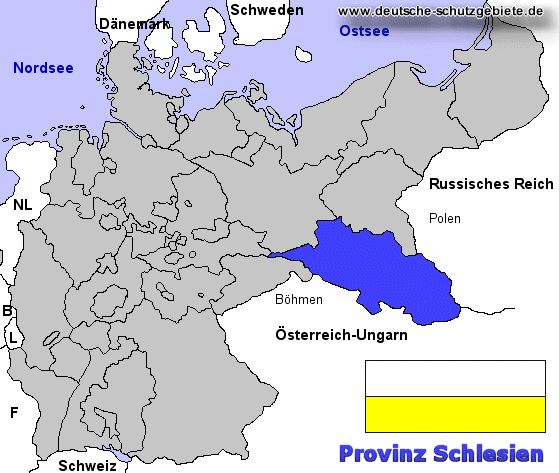 Schlesien, Lage im Deutschen Reich