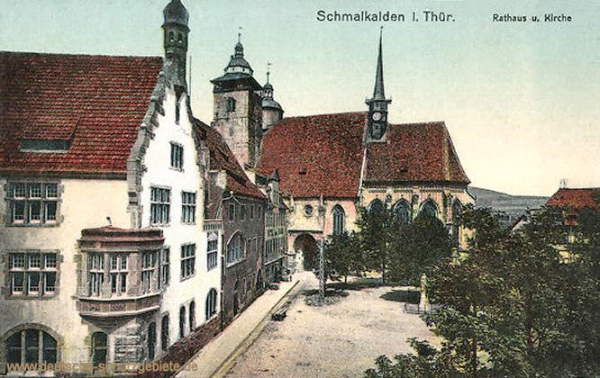 Schmalkalden, Rathaus und Kirche