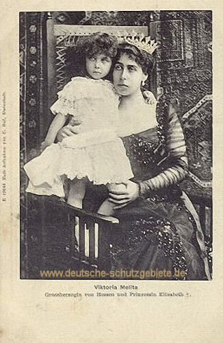 Viktoria Melita Großherzogin von Hessen und Prinzessin Elisabeth †