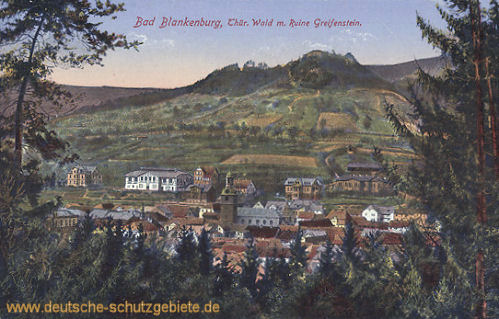 Bad Blankenburg, Thüringer Wald mit Ruine Greifenstein