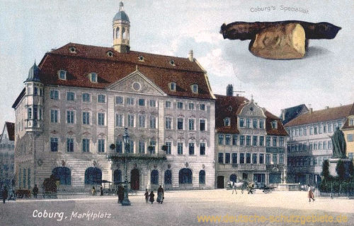 Coburg, Marktplatz mit Rathaus