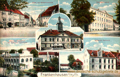 Frankenhausen, Rathaus, Kräme, Realprogymnasium, Technikum, Maschinen-Laboratorium