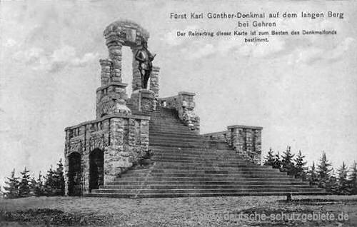 Gehren, Fürst Karl Günther-Denkmal auf dem langen Berg