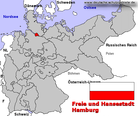 Hamburg, Lage im Deutschen Reich