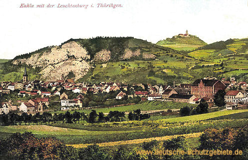 Kahla mit der Leuchtenburg in Thüringen