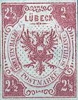 2 ½ Schilling, Lübeck Briefmarke 1859