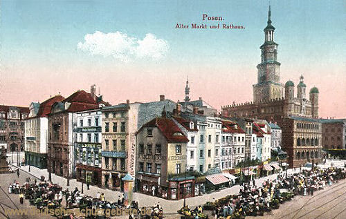 Posen, Alter Markt und Rathaus