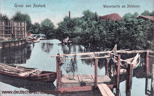 Rostock, Wasserpartie am Mühlentor