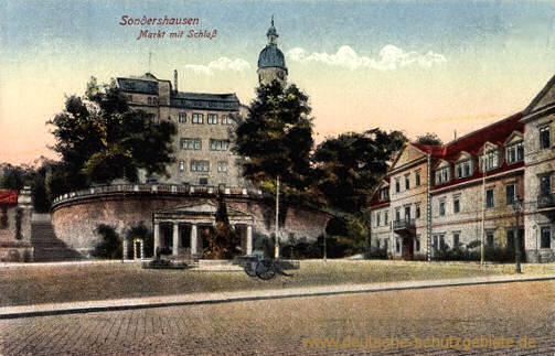 Sondershausen, Markt mit Schloss