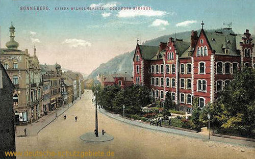 Sonneberg, Kaiser Wilhelmplatz. Coburger Straße