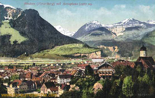 Bludenz (Vorarlberg) mit Scesaplana (2967 m)