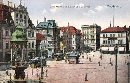 Magdeburg, Alter Markt und Kaiser-Otto-Denkmal