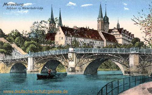 Merseburg, Schloss mit Waterloobrücke