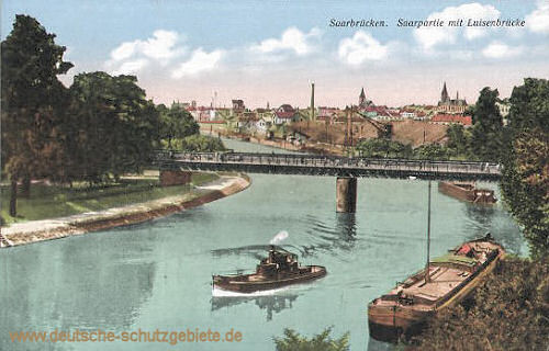 Saarbrücken, Seepartie mit Luisenbrücke