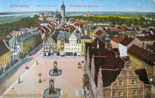 Wittenberg vom Turme der Marktkirche gesehen