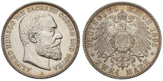 Alfred Herzog von Sachsen-Coburg-Gotha, 2 Mark 1895