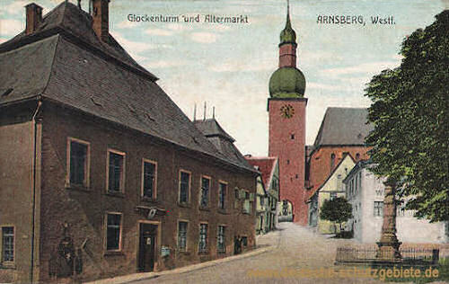 Arnsberg, Glockenturm und Altermarkt