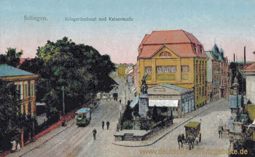 Solingen, Kaiserdenkmal und Kaiserstraße