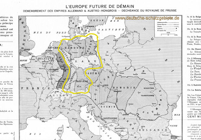 Deutschland nach französischen Plänen 1915