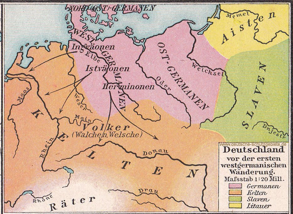 Deutschland vor der ersten westgermanischen Wanderung