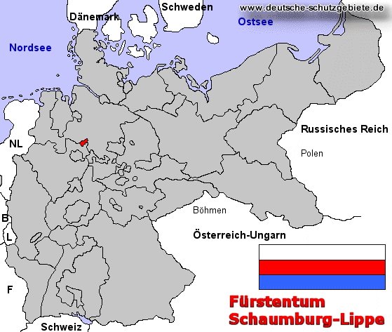 Fürstentum Schaumburg-Lippe, Lage im Deutschen Reich