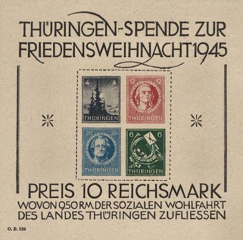 Thüringen Blockausgabe 1945