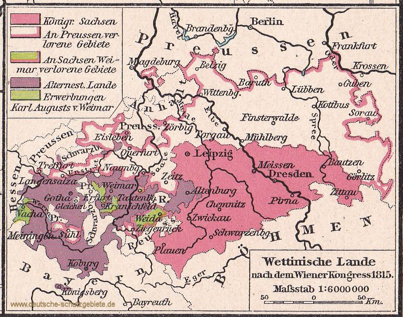 Wettinischen Lande 1815