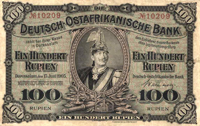 Deutsch-Ostafrikanische Bank 100 Rupien, 1905