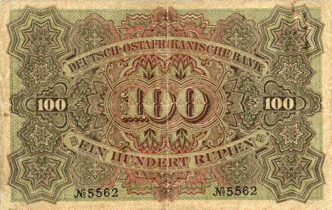 Deutsch-Ostafrikanische Bank 100 Rupien, 1905