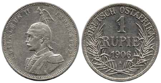 Deutsch-Ostafrika 1 Rupie, 1906