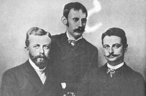 Dr. Karl Jühlke, Dr. Carl Peters, Joachim Graf Pfeil in Berlin 1884
