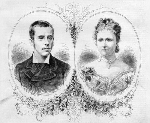 Kronprinz Rudolf mit seiner Verlobten Prinzessin Stephanie
